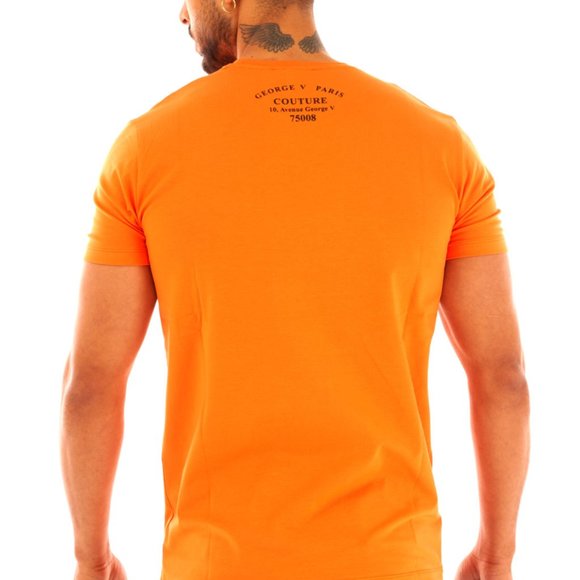 AVENUE GEORGE V PARIS T-Shirt The Joker Crystal Rhinestone men’s Orange Tee 3XL - Picture 2 of 5
